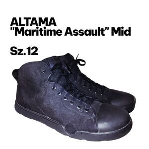 ALTAMA MARITIME ASSAULT Mid Sz 12 Black Denier Cordura Tactical Security Boots